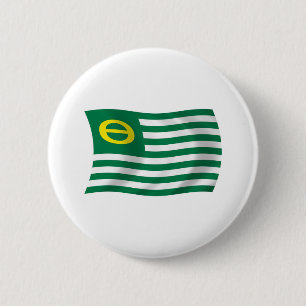 Ecologie Beweging Vlag Knop Ronde Button 5,7 Cm