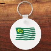 Ecologie Beweging Vlag Sleutelhanger (Voorkant)