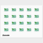Ecologie Beweging Vlag Sticker (Vel)