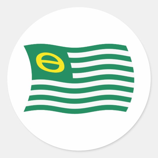 Ecologie Beweging Vlag Sticker (Voorkant)