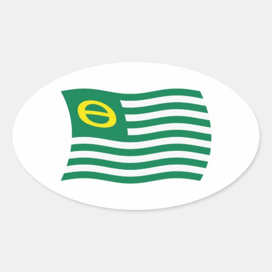 Ecologie Beweging Vlag Sticker (Voorkant)