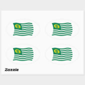 Ecologie Beweging Vlag Sticker (Vel)