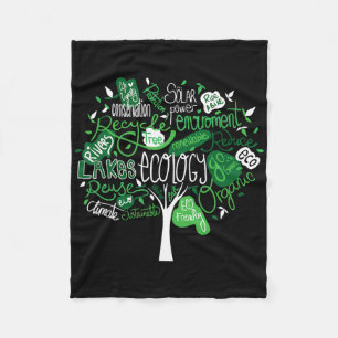 Ecologie Boom Earth Day Cute Natuur Lover Environm Fleece Deken