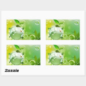 Ecologie: de aarde is ons huis - rechthoekige sticker (Vel)