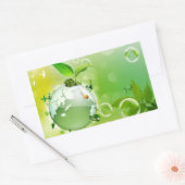 Ecologie: de aarde is ons huis - rechthoekige sticker (Envelop)