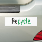 Ecologie en Recyclen producten en Design! Bumpersticker (Op auto)