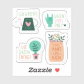Ecologie groene badge sticker set (Vel)