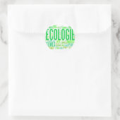 ecologie ronde sticker (Tas)