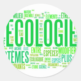 ecologie ronde sticker