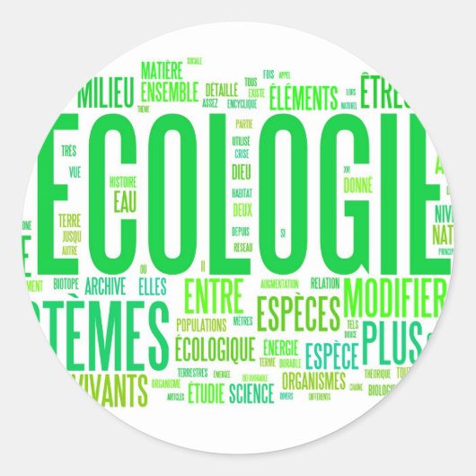ecologie ronde sticker (Voorkant)