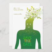 Ecologie sparen de Datum Save The Date (Voorkant / Achterkant)
