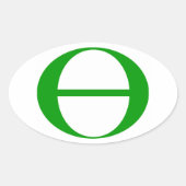 Ecologie symbool ovale sticker (Voorkant)