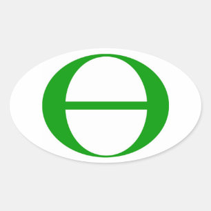 Ecologie symbool ovale sticker