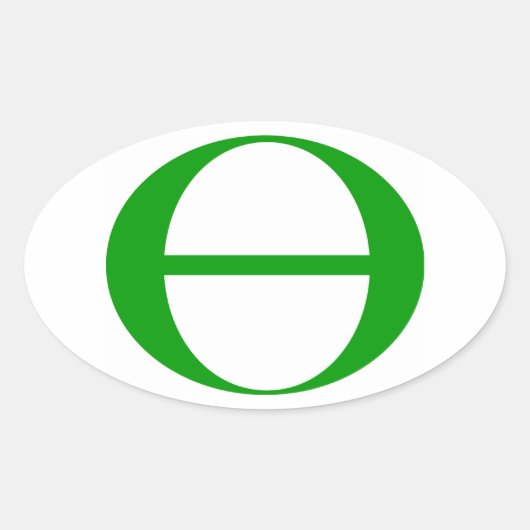 Ecologie symbool ovale sticker (Voorkant)