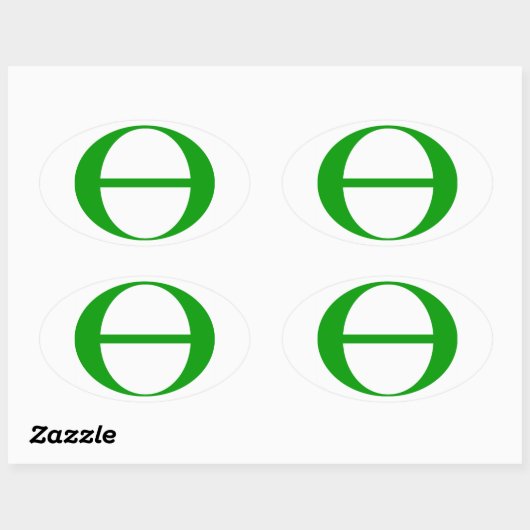 Ecologie symbool ovale sticker (Vel)
