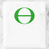 Ecologie symbool ovale sticker (Tas)