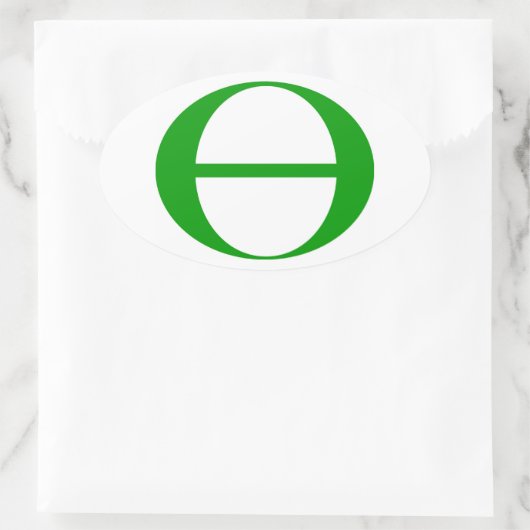 Ecologie symbool ovale sticker (Tas)