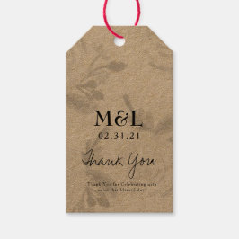 Ecologisch Trouwfeest Waterverf Rozen Schaduwen Cadeaulabel