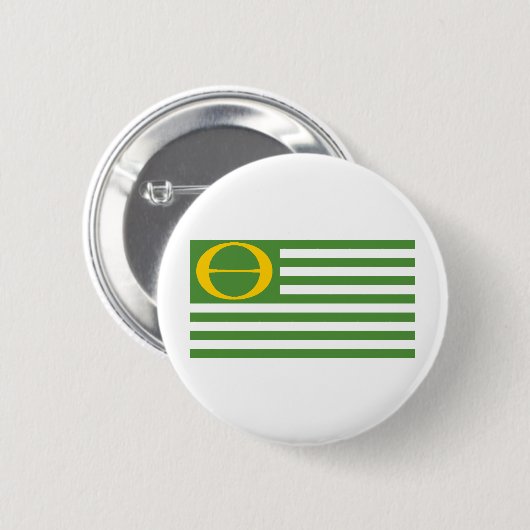 Ecologische vlag ronde button 5,7 cm (Voorkant /achterkant)