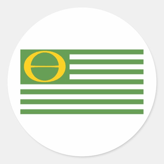 Ecologische vlag ronde sticker (Voorkant)