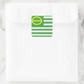 Ecologische vlag vierkante sticker (Tas)