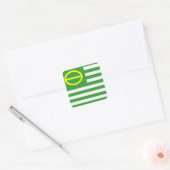 Ecologische vlag vierkante sticker (Envelop)
