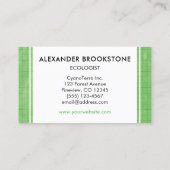 Ecologist Ecologisch Milieuactivistisch Groen Netw Visitekaartje (Achterkant)