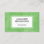 Ecologist Ecologisch Milieuactivistisch Groen Netw Visitekaartje (Voorkant)