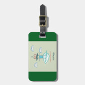 Ecology Surfer Sustainable Life Hipster Bagagelabel (Voorkant verticaal)