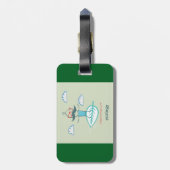 Ecology Surfer Sustainable Life Hipster Bagagelabel (Achterkant verticaal)