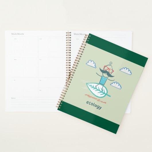 Ecology Surfer Sustainable Life Hipster Planner (Display)