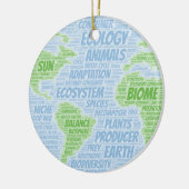 Ecology Word Cloud Keramisch Ornament (Links)