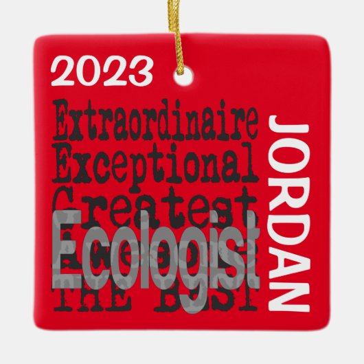 Ecoloog Buitengewoon DOUANE Keramisch Ornament (Voorkant)