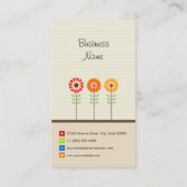 Ecoloog - Cute Floral Theme Visitekaartje (Achterkant)