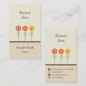 Ecoloog - Cute Floral Theme Visitekaartje (Voorkant / Achterkant)