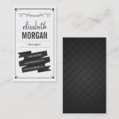 Ecoloog - Retro Black en White Visitekaartje (Voorkant / Achterkant)