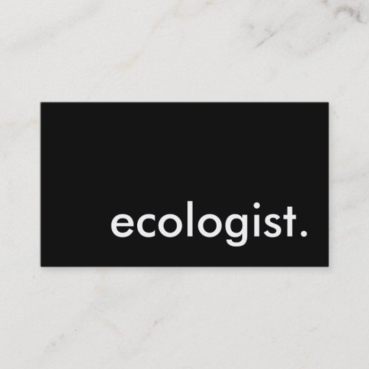 ecoloog. visitekaartje (Voorkant)