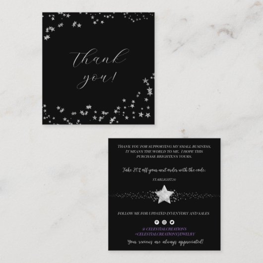 Ecommerce Celestial Hartelijk dank Visitekaartje (Voorkant / Achterkant)