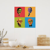 Econ Poster - Mises, Hayek, Rothbard, Friedman (Keuken)