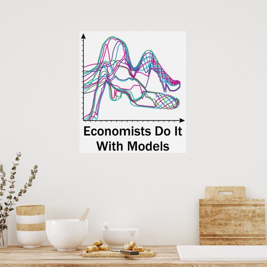 Economen doen het met model-Poster Poster (Keuken)
