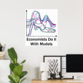 Economen doen het met model-Poster Poster (Thuiskantoor)