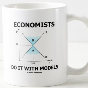 Economen doen het met modellen (economische Humor) Koffiemok