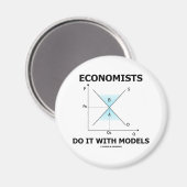 Economen doen het met modellen (economische Humor) Magneet (Voorkant / Achterkant)