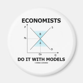 Economen doen het met modellen (economische Humor) Magneet