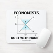 Economen doen het met modellen (economische Humor) Muismat (Met muis)