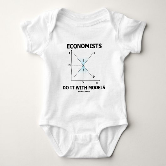 Economen doen het met modellen (economische Humor) Romper (Voorkant)