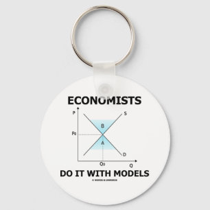 Economen doen het met modellen (economische Humor) Sleutelhanger