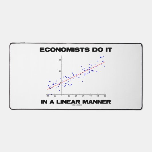 Economen doen het op lineaire wijze regressie bureaumat (Voorkant)