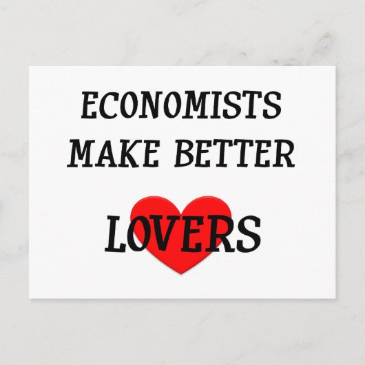 Economen maken betere overzichten briefkaart (Voorkant)