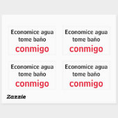 Economice agua rechthoekige sticker (Vel)